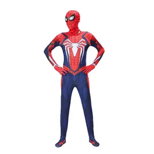Jumpsuit dewasa Spiderman, kostum Cospaly Superhero untuk penampilan pesta Halloween