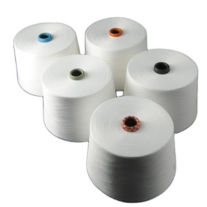 30/1 Trinh Nữ <span class=keywords><strong>Polyester</strong></span> Vòng Spun sợi nguyên trắng cho đan - Product Image 1