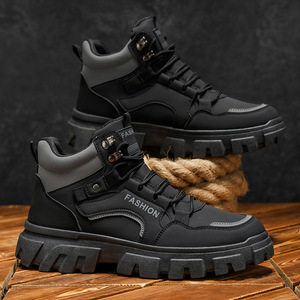 Botas de Senderismo Unisex, Zapatos Deportivos de Entrenamiento, Impermeables, de Seguridad para el Trabajo, Botas Tácticas para Exteriores y Desierto, con Aumento de Altura - Product Image 5