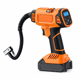 <b>Red</b> Car Version ST-9627 130W Portable Tire Inflator Handheld Digital Air <b>Pump</b> with Light - Product Image 1