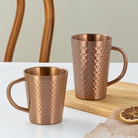 Mug isotherme à double paroi avec poignée, en acier inoxydable 304, sans BPA, plusieurs capacités disponibles, vente en gros