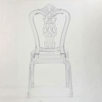 Chaise en résine empilable de luxe à haute transparence pour événements, mariages, banquets et mobilier commercial haut de gamme