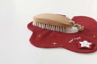 Bavoir pour bébé du Nouvel An, pour les âges de 0 à 3 ans, 95% coton, 5% élasthanne, motif de dessin animé, broderie rouge, unisexe, utilisable en toutes saisons