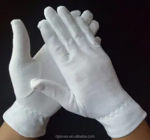 Soft And Breathable White Dry Sensitive Irritated Skin Moisturizing Overnight Cotton Eczema Glove With Elastic