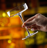 Coupes à champagne créatives transparentes résistantes aux rayures en verre cristal de haute qualité, lavables au lave-vaisselle, verres à cocktail