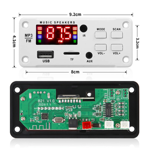 Mini amplificador de 50W con decodificador <span class=keywords><strong>Bluetooth</strong></span> MP3 WMA 9V-12V 6,5mm micrófono FM Radio TF USB Car Audio reproductor de música manos libres coches - Product Image 3