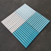 Carrelage Céramique Artistique Bleu 25mm*300mm Fait Main, Design Moderne, Idéal pour la Décoration Murale Intérieure des Hôtels, Salons, Salles de Bain et Couloirs - Vente Chaude