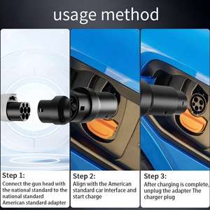 Adaptador de Carga CA GB/T a J1772 para <span class=keywords><strong>Nissan</strong></span> <span class=keywords><strong>Leaf</strong></span>, Chevy Bolt, Tesla Model S, Carga en Estaciones Públicas Chinas para Vehículos Eléctricos, IP65 para Exteriores - Product Image 3