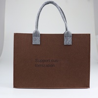 Sac à main fourre-tout non tissé recyclable en feutre à double effet durable et élégant pour les déplacements et les achats
