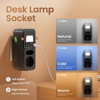 Adaptateur de prise murale multifonction portable avec 3 ports USB et 2 ports Type-C, multiprise EU pour les voyages et les hôtels