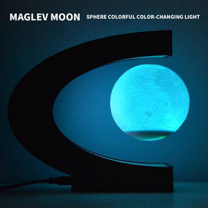 Luce della luna galleggiante di Biumart Design semplice levitazione magnetica lampada da tavolo luminosa E26 Base PVC corpo AC alimentazione per la casa - Product Image 4
