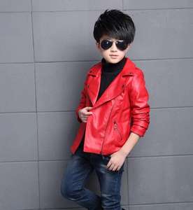 Veste en cuir pour enfants Cy12478a, vente chaude, pour filles et garçons de 2 à 15 ans - Product Image 4