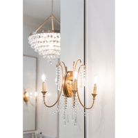 Applique Murale Classique Simple et Luxueuse en Cristal Taillé à la Main, Dorée, pour Éclairage Intérieur Salon Chambre Maison, Lampe Décorative Murale