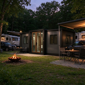 Maison conteneur pliable préfabriquée moderne 20FT à double aile extensible, respirante, de style Mid-Century, haut de gamme, pour usage hôtelier 1 - Product Image 6
