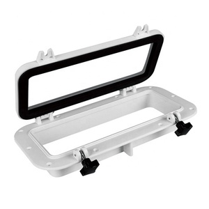 Bianco/Nero Rettangolare Apertura Portlight Oblò Hatch Per Barche a Vela - Product Image 1