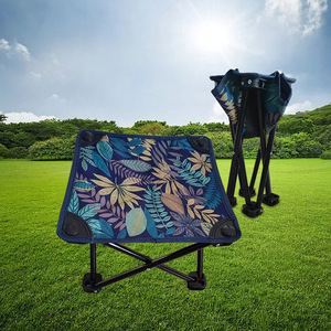 Folding Chair Outdoor Camping Stool Oxford Cloth <b>Foldable</b> Square Shape Portable <b>Beach</b> Fishing Seat With Storage <b>Bag</b> - Product Image 3