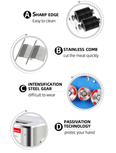 เครื่องตัดเนื้อสำหรับบาร์บีคิว - เหมาะสำหรับการสับ หั่นเต๋า และทำลูกเต๋าเนื้อ - Product Image 4