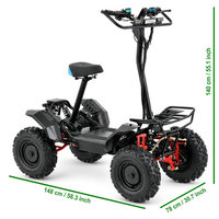 Scooter Électrique Pliant 4x4 Tout-Terrain 4000W CE à Démarrage par Clé NFC, Prix Usine, pour Jeunes et Aînés