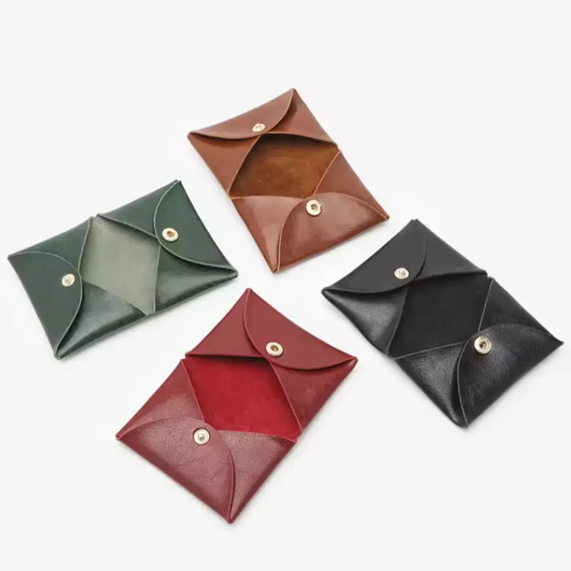Custom Coin Change Purse for Men Women Multi-functional Folding Pocket Wallet New Design Casual Card Holder with Button