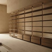 Armoire de plain-pied en bois sur mesure avec étagères en bois Boîtes de rangement réglables Mobilier moderne design à assembler portable