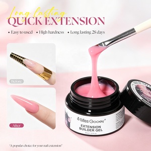 Miss Gooey 44 Farben Hartgel Nagelverlängerung für Nagelkunst, HEMA-frei, im Tiegel, Eigenmarken UV-<span class=keywords><strong>Gel</strong></span> Nagellack - Product Image 3