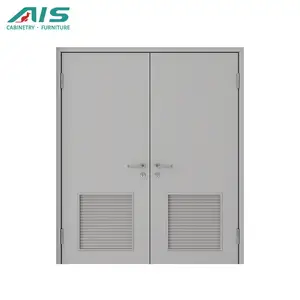 Ais Steel Fire Door And Frame Metal Fire Doors For Sale Black Color Commercial Fire Rated Composite Doors