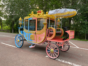 Calèche électrique de style européen à quatre roues pour le tourisme, les mariages, calèche royale en forme de citrouille, calèche touristique tirée par des chevaux à vendre - Product Image 6