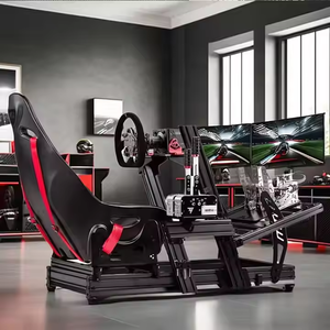 telaio in alluminio profilo simulatore pozzetto Super guida simulatore di gioco cabina di pilotaggio con sedia da corsa reale - Product Image 3