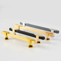 Poignées de tiroir brillantes haut de gamme, entrecentres 96 mm, pour meubles de cuisine et commodes de luxe, avec fonctionnalités réglables