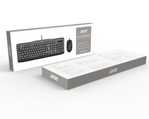 Acer OAK930 Ensemble clavier et souris de bureau filaire étanche 3 touches 1600 DPI Équipement <span class=keywords><strong>d</strong></span>'ordinateur de bureau/portable - Product Image 6
