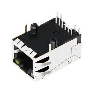 S11-ZZ-0099 RJ45 connector 10/100 Base-T Green/Yellow LED 1x1 Port 8p8c RJ45 Jack With Magnetic Module