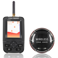 3.7V 125Khz Professionnel 100m Sonar Capteur Sans Fil Fish Finder pour Bateau Carpe Poisson Détecteur Sonde