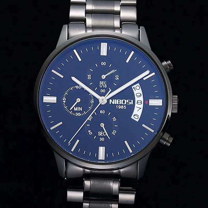 NIBOSI Watch Men Relogio Masculino Top Gift Chronograph Men's Watches  Casual Waterproof Chronograph Quartz Man Wristwatch