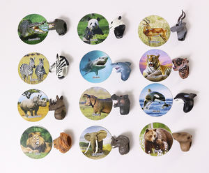 2024 anak-anak bermain peran game plastik hewan model cincin mainan dengan kartu nama - Product Image 4