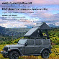 Tente de toit en alliage d'aluminium double couche, ouverture rapide, design pyramidal triangulaire, installation rapide quatre saisons pour SUV tout-terrain