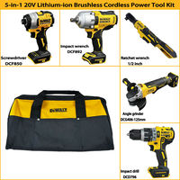 Ensemble d'outils DEWALT cinq-en-un sans balais, personnalisé, prix usine, kit d'outils électriques portables multifonctionnels sans fil DEWALT OEM