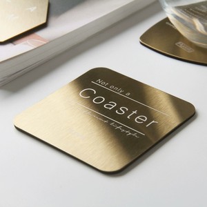 High-end Design Heat Insulation Table Mat Plating Gold Metal Stainless Steel coaster for Hotel bar Custom Supplies