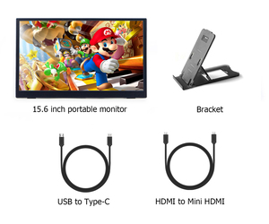 Monitor de juegos portátil superfino, pantalla táctil multitáctil de 15,6 pulgadas, 1920x1080, con X-BOX/PS4 - Product Image 5