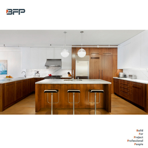 Diseños de Cocina Modulares para Cocinas Pequeñas, Gabinete de Cocina Inteligente con Tirador Vertical Laminado - Product Image 3