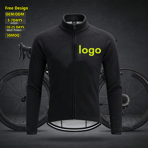 Set di Abbigliamento da Ciclismo Invernale per Uomo Personalizzato OEM ODM, Maglia da Bici a Maniche Lunghe Altamente Elastica con Fodera in Pile - Product Image 1