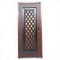 Portes d'entrée principales extérieures de sécurité modernes en acier de luxe, double antivol, résistantes au feu, pour villa, hôtel, appartement, école