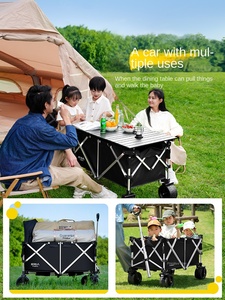 Chariot de rangement pliant extérieur primitif remorque de voiture de Camp en aluminium pour <span class=keywords><strong>Camping</strong></span> et pique-niques <span class=keywords><strong>compagnon</strong></span> de voyage Portable - Product Image 6