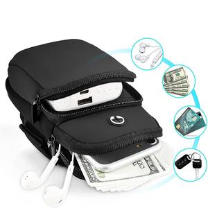 Logo personalizzato in Neoprene nero da corsa per Jogging fascia da braccio per <span class=keywords><strong>cellulare</strong></span> custodia tascabile con fascia da braccio - Product Image 2