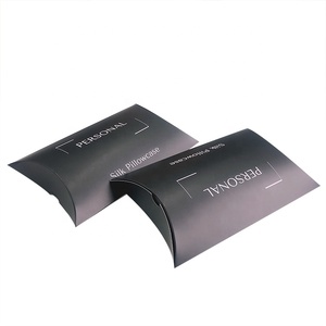 Custom size eco recycled beautiful black mini pillow packing gift box