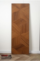 Revêtement de sol stratifié 12mm AC4 AC5 Carbon Crystal Black Technology Synchronous Pattern Lotus Leaf Parquet
