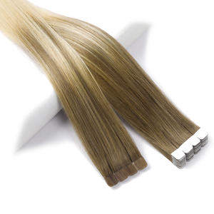 Extensiones de Cabello Humano Virgen Chino K.SWIGS, Doble Trama, Mini Cinta Adhesiva, Textura Lisa, Trama Única, Disponibles en Todos los Colores - Product Image 5
