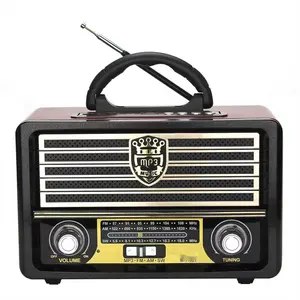 AM / FM Usb充电内置扬声器复古风格收音机