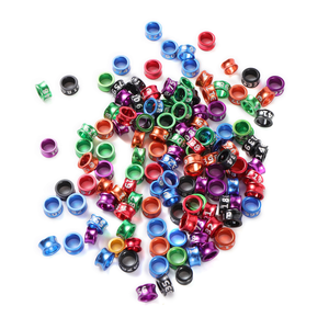 Bagues d'identification en aluminium pour oiseaux 4/4,7/5/6/7 mm – Outil d'entraînement comportemental – Couleurs assorties – Entraînement au vol en extérieur – Identification pour courses - Product Image 4