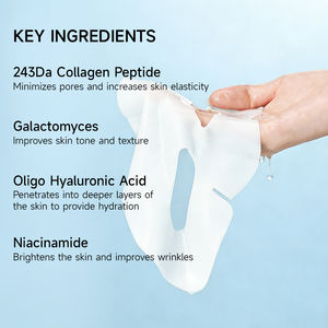 Masque en tissu aux herbes à prix abordable, 4 pièces/paquet, anti-rides, raffermissant, hydratant, soin de beauté, masque en tissu au collagène bio éclaircissant - Product Image 3