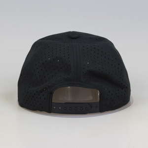 Cappellino Snapback nero caldo con foro tagliato al Laser con Logo ricamato a 7 pannelli personalizzato di alta qualità, <span class=keywords><strong>cappello</strong></span> perforato Gorras piatto Hip Hop - Product Image 5
